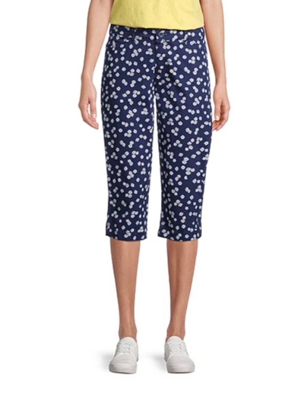 St. John's Bay Floral Daisy Capri Pants Size 16W